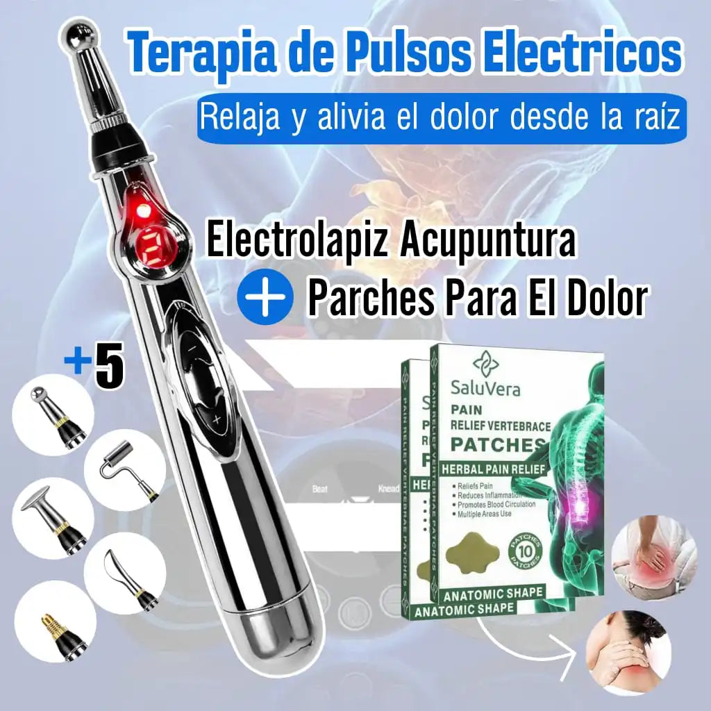 ELECTROLAPIZ TERAPEUTICO 5 EN 1 + PARCHES PARA EL DOLOR