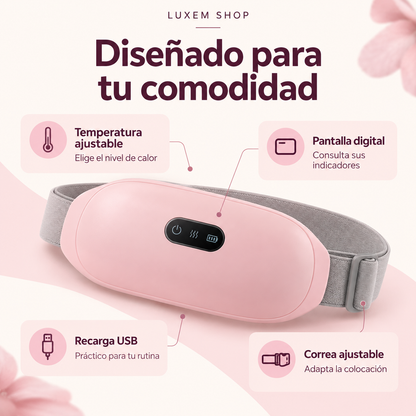 Cinturón Térmico Anticólicos Menstruales Recargable