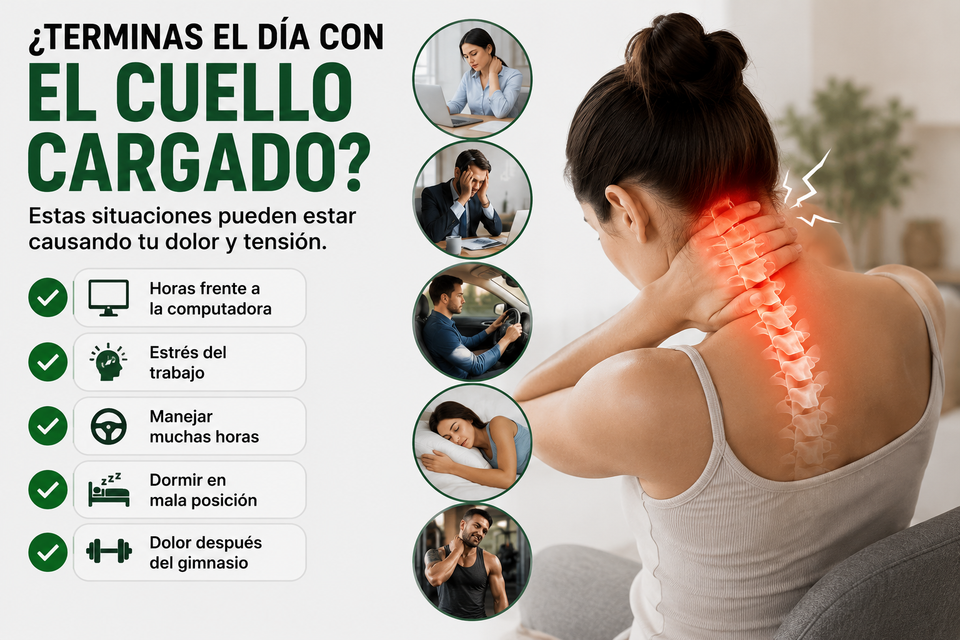 Masajeador de Cuello Premium 360° con Calor Relajante