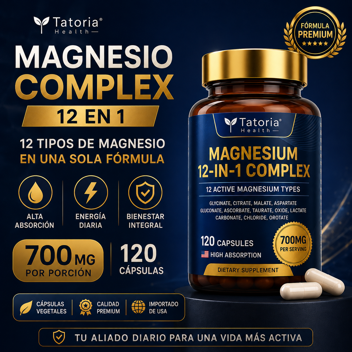 💙 MAGNESIO COMPLEX 12 EN 1 PREMIUM
