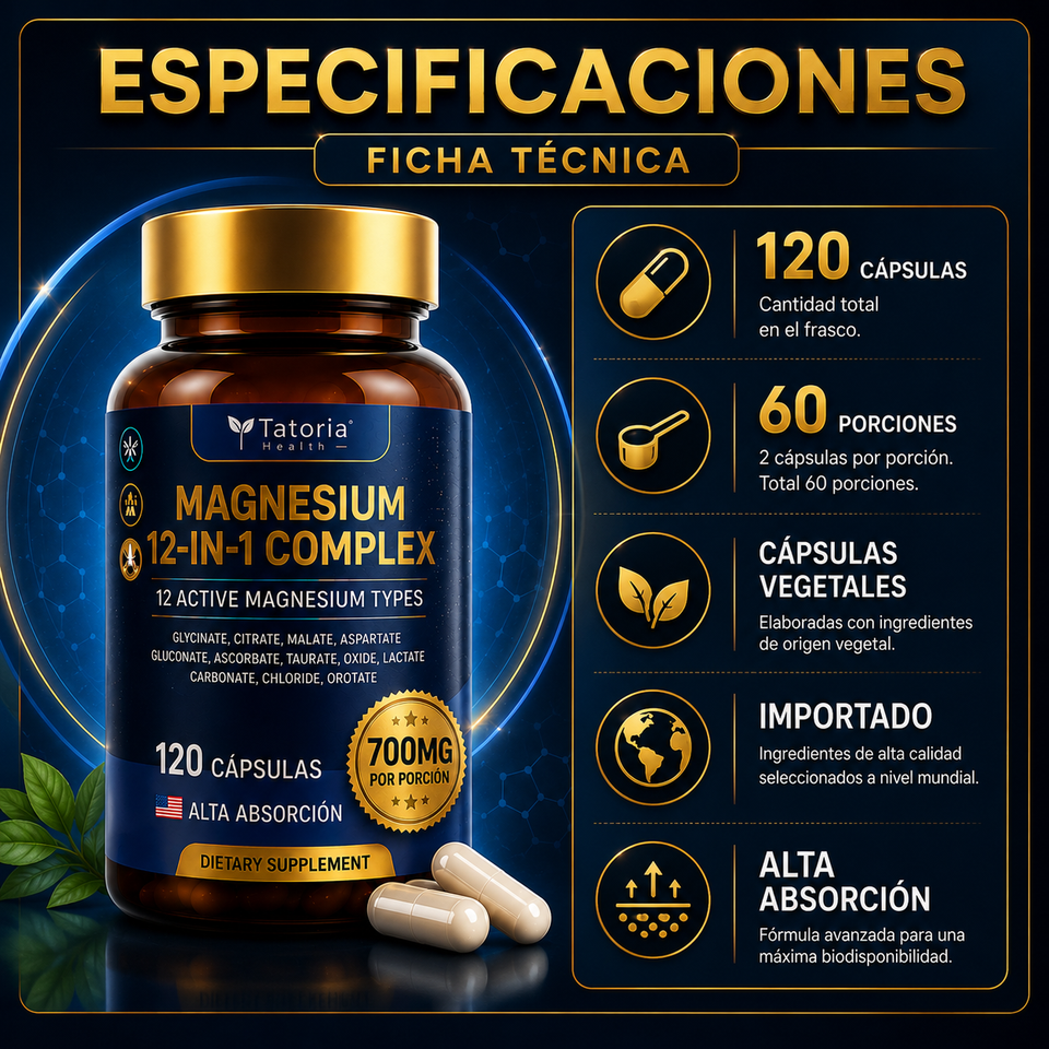 💙 MAGNESIO COMPLEX 12 EN 1 PREMIUM