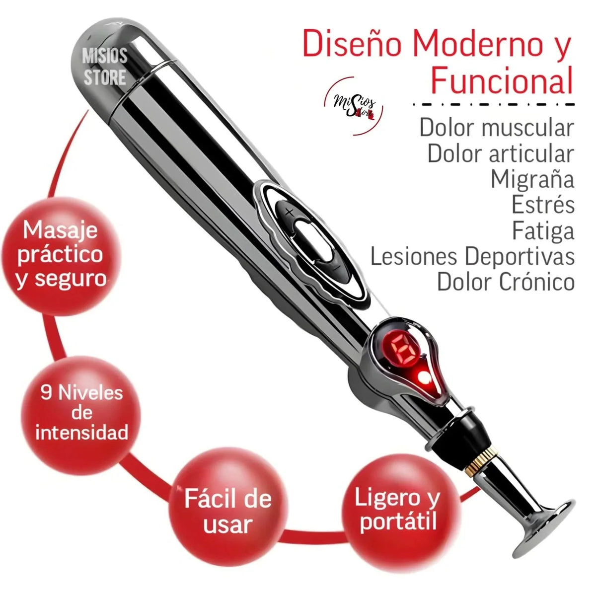 ELECTROLAPIZ TERAPEUTICO 5 EN 1 + PARCHES PARA EL DOLOR