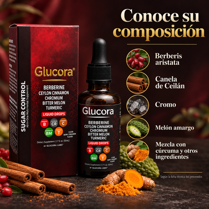GLUCORA BERBERINE Suplemento dietario en gotas · 50 ml