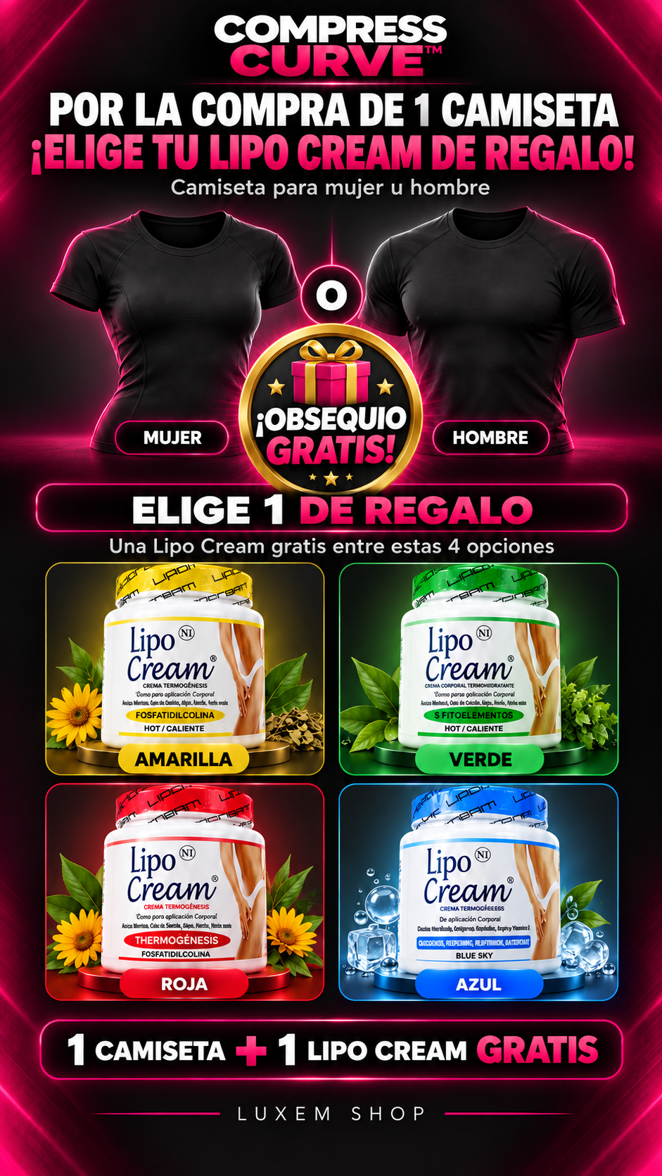 COMPRESS CURVE™ | Camiseta Efecto Sauna y Compresión